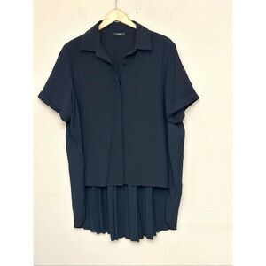 Ruti Pleat-Back Short Sleeved Oversized Top L/XL